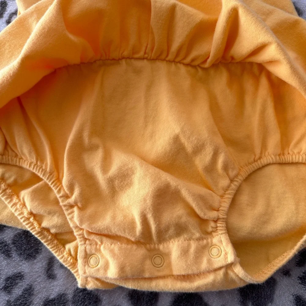 The Children’s Place Graphic Bodysuit Dress in Mango Orange Yellow Size 12 mos
